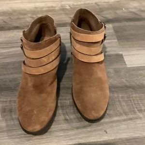 Size 7 brown Michael ankle boots , minimally warn